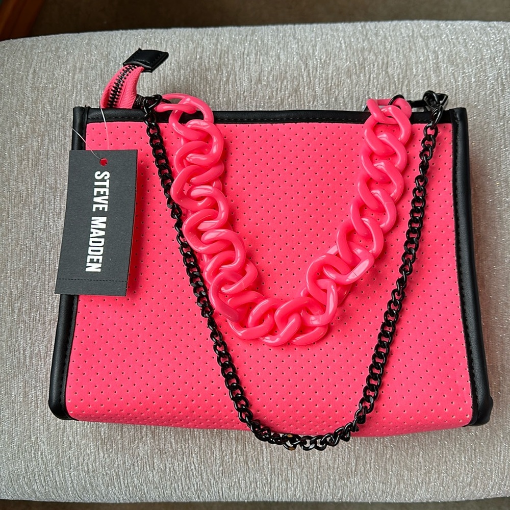 Neon pink Steve Madden shoulder bag new with tags